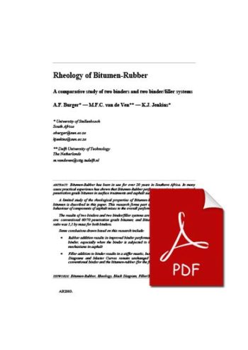 Rheology of Bitumen-Rubber – Asphalt Rubber Papers Store