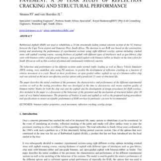 Using Rubberized Asphalt To Rehabilitate An Alkali-Silica Affected Jointed Concrete Pavement: A 30 Year Study Of Reflection Cracking And Structural Performance