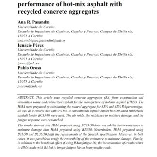 Effect of rubberized asphalt on the performance of hot-mix asphalt with recycled concrete aggregates