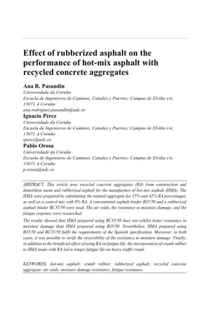 Effect of rubberized asphalt on the performance of hot-mix asphalt with recycled concrete aggregates