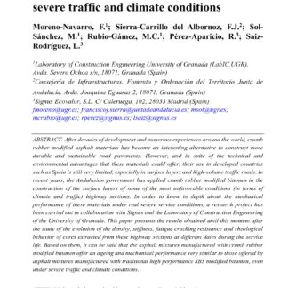 Study of the mechanical performance of crumb rubber modified bitumen under severe traffic and climate conditions