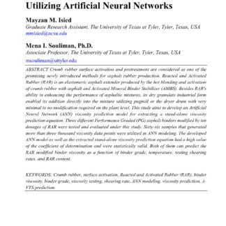 Viscosity Prediction Model for Reacted and Activated Rubber Modified Binders Utilizing Artificial Neural Networks