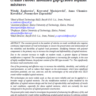 The synergy of using the textile fiber derived from end-of-life tires in the dry crumb rubber modified gap-graded asphalt mixtures