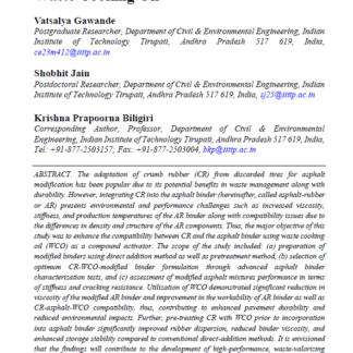 Compatibility and Performance Assessment of Asphalt-Rubber Binder Activated with Waste Cooking Oil