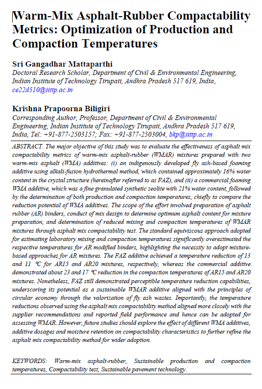 Warm-Mix Asphalt-Rubber Compactability Metrics: Optimization of Production and Compaction Temperatures