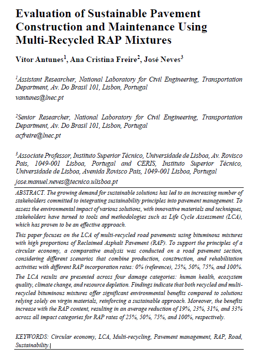Evaluation of Sustainable Pavement Construction and Maintenance Using Multi-Recycled RAP Mixtures
