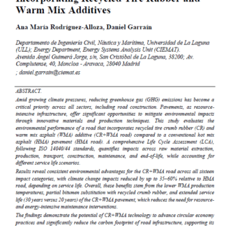 Environmental Benefits of a Cleaner Engineering Asphalt Pavement Technology Incorporating Recycled Tire Rubber and Warm Mix Additives
