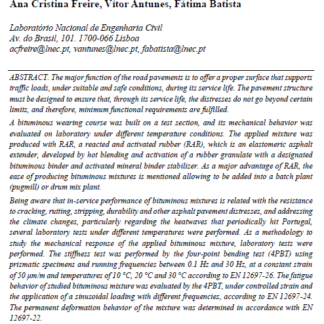 Temperature influence on mechanical behavior of a road pavement RAR test section