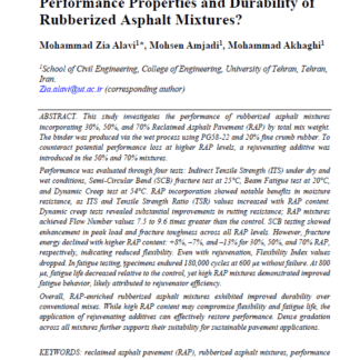 How Does High RAP Content Affect the Performance Properties and Durability of Rubberized Asphalt Mixtures?