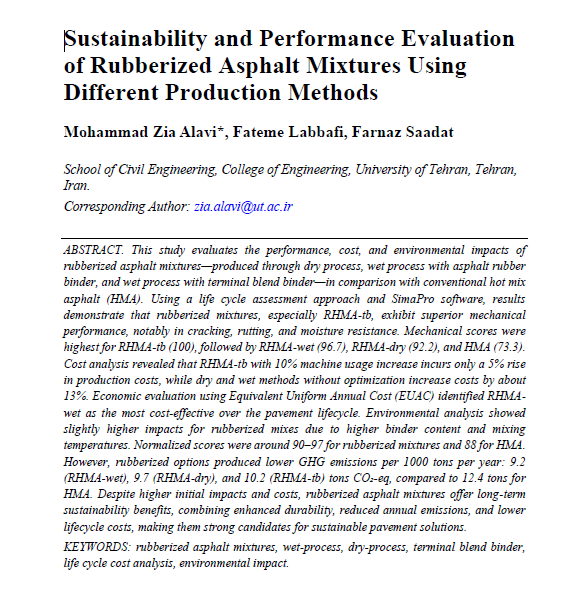 Sustainability and Performance Evaluation of Rubberized Asphalt Mixtures Using Different Production Methods